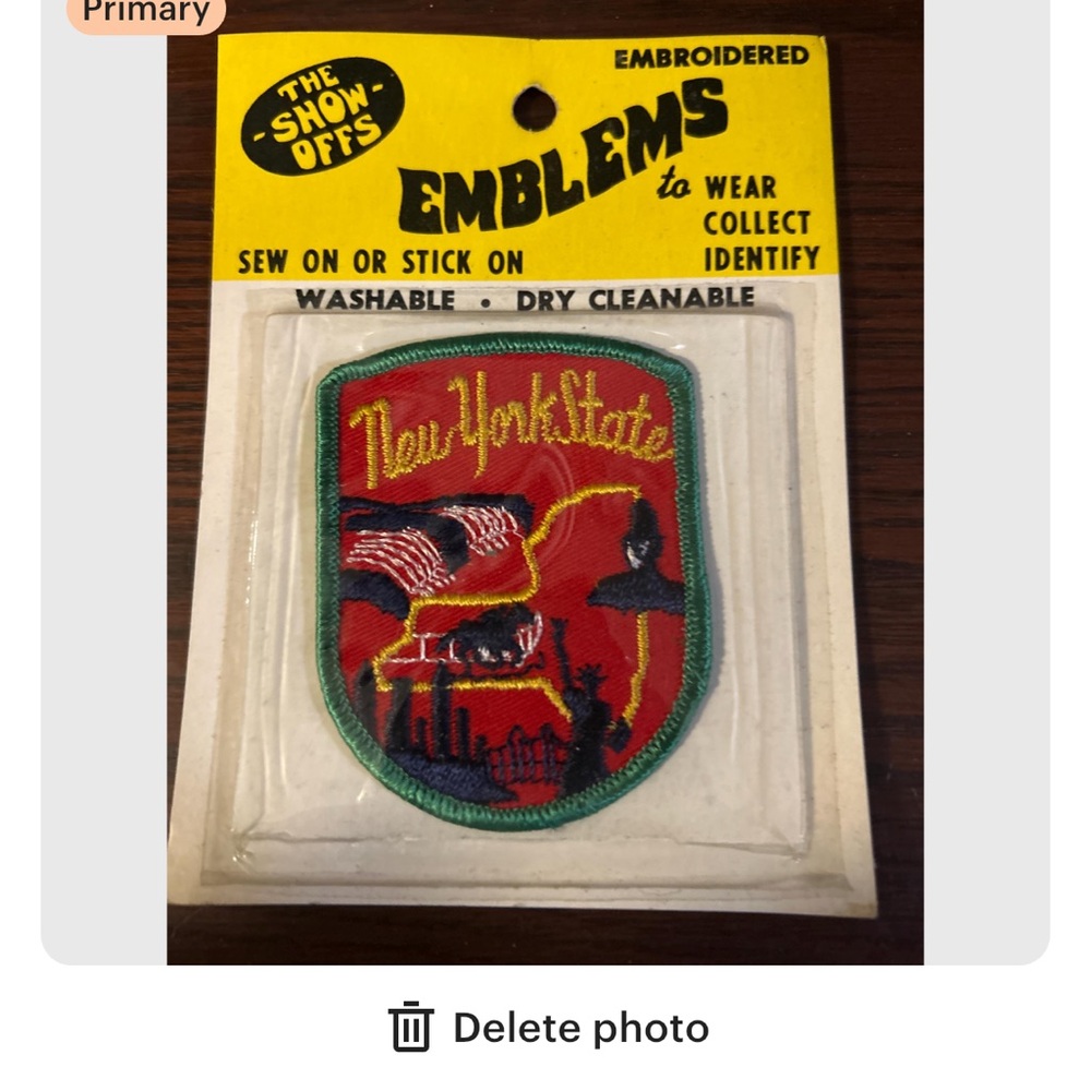Emblems Embroidered Patch 'The Show Offs' vintage 70s New York